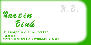 martin bink business card